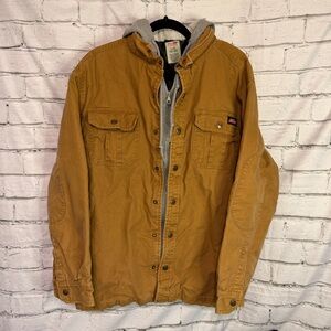 Dickies Brown Shirt Jacket with Hoodie